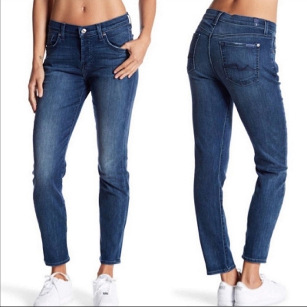 7FAM Josefina Skinny Boyfriend Button Fly Jeans